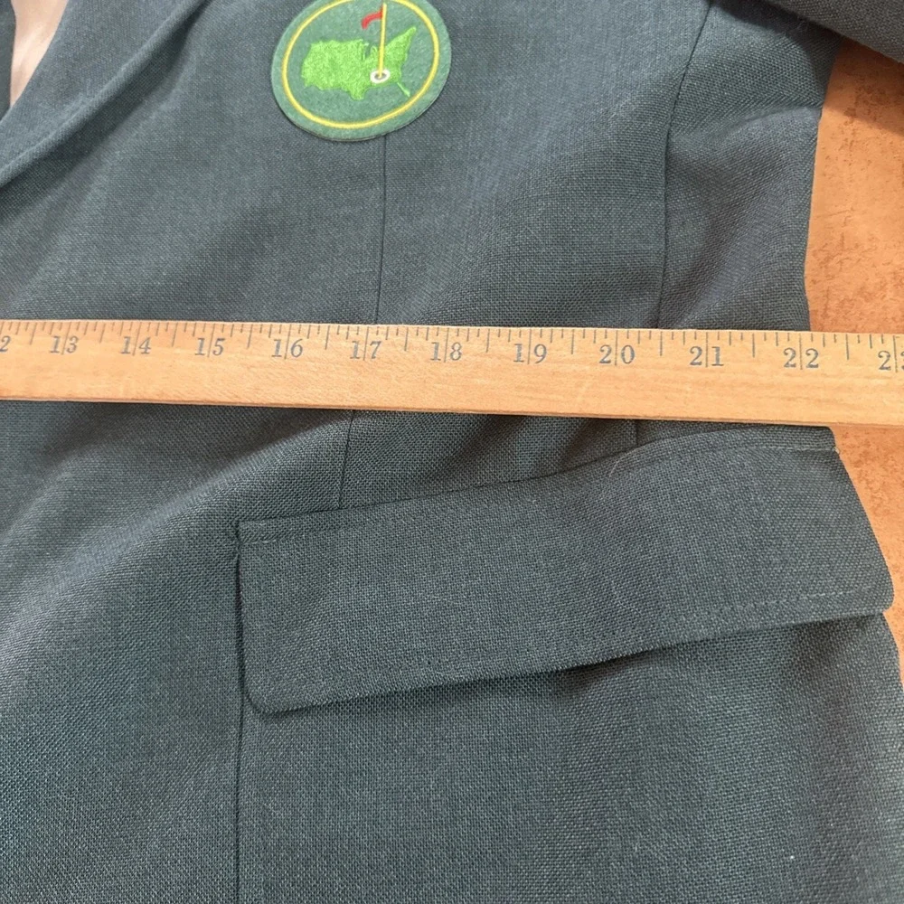 Vintage Stafford Jacket 44S Green Gold Button Masters Patch Sport Coat Golf